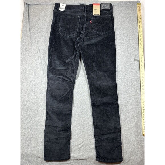NEW! NWT LEVI'S 311 Shaping Skinny Corduroy Jeans Black Size 31x30 Irregular - Picture 4 of 6